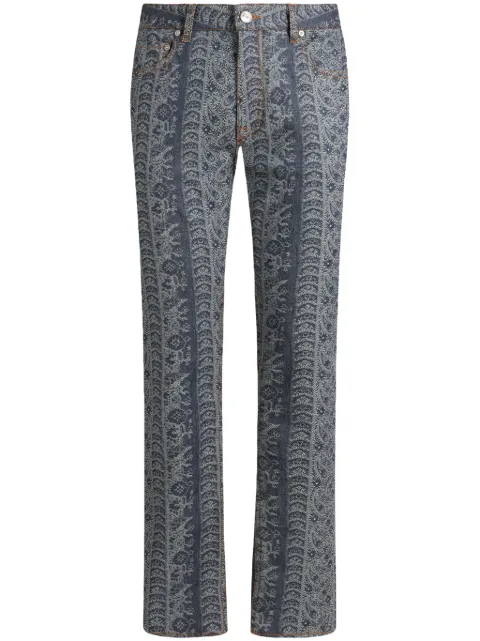 ETRO jacquard paisley jeans