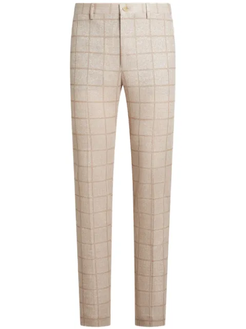 ETRO pantalones chinos con motivo de cuadros