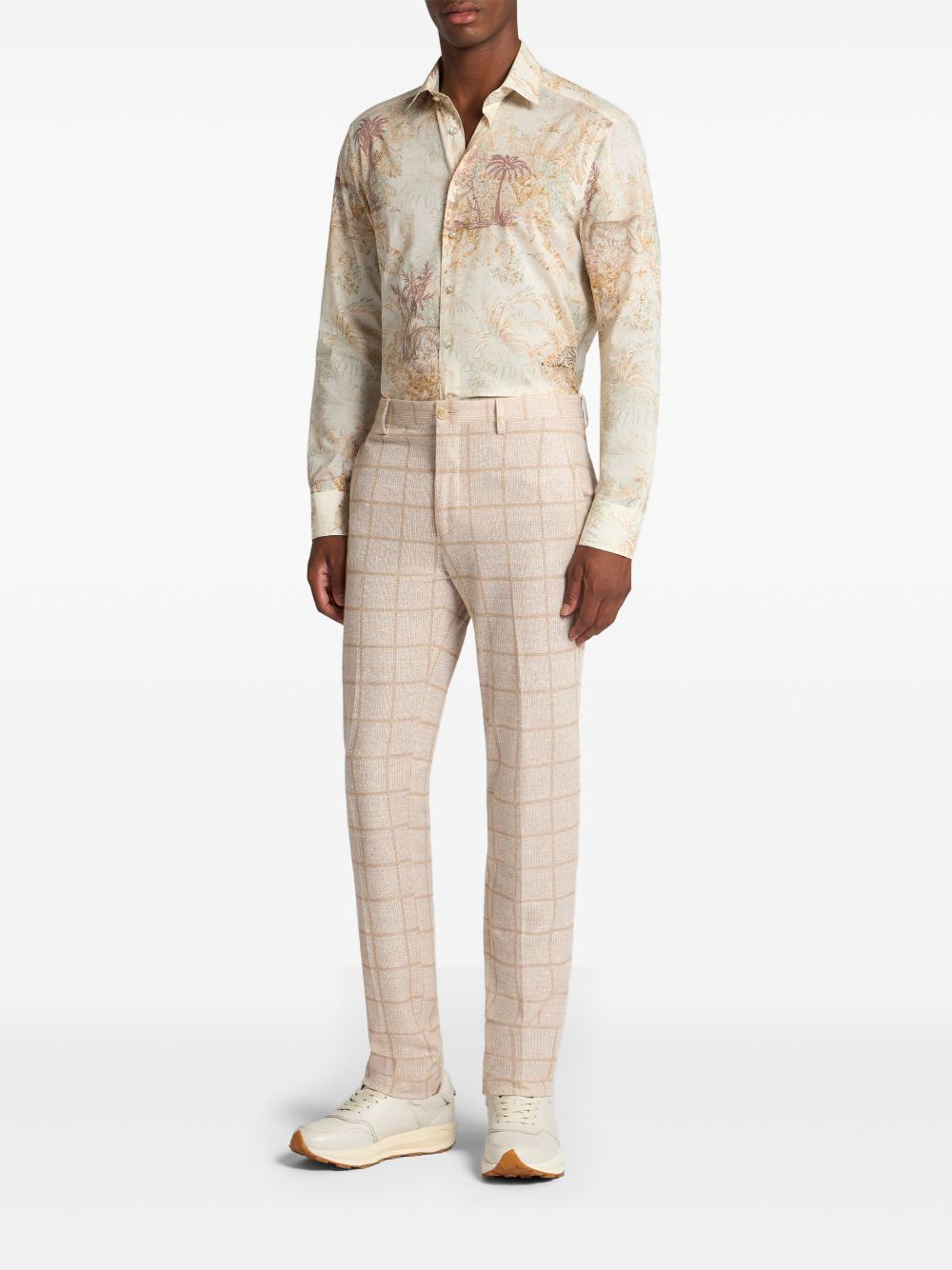 ETRO checked chinos - Beige