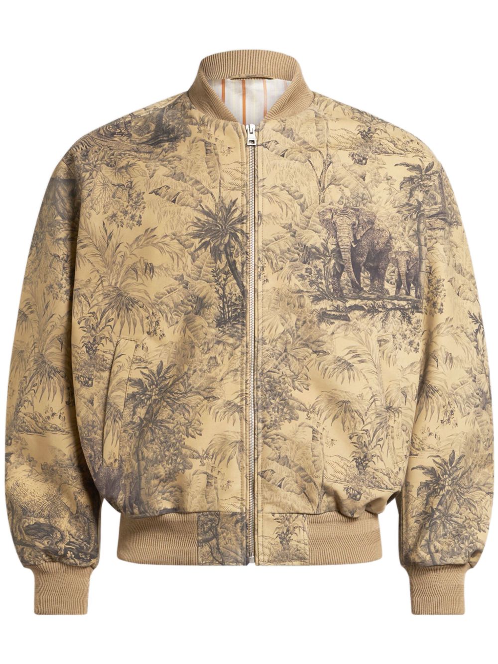 ETRO abstract print bomber jacket - Neutrals