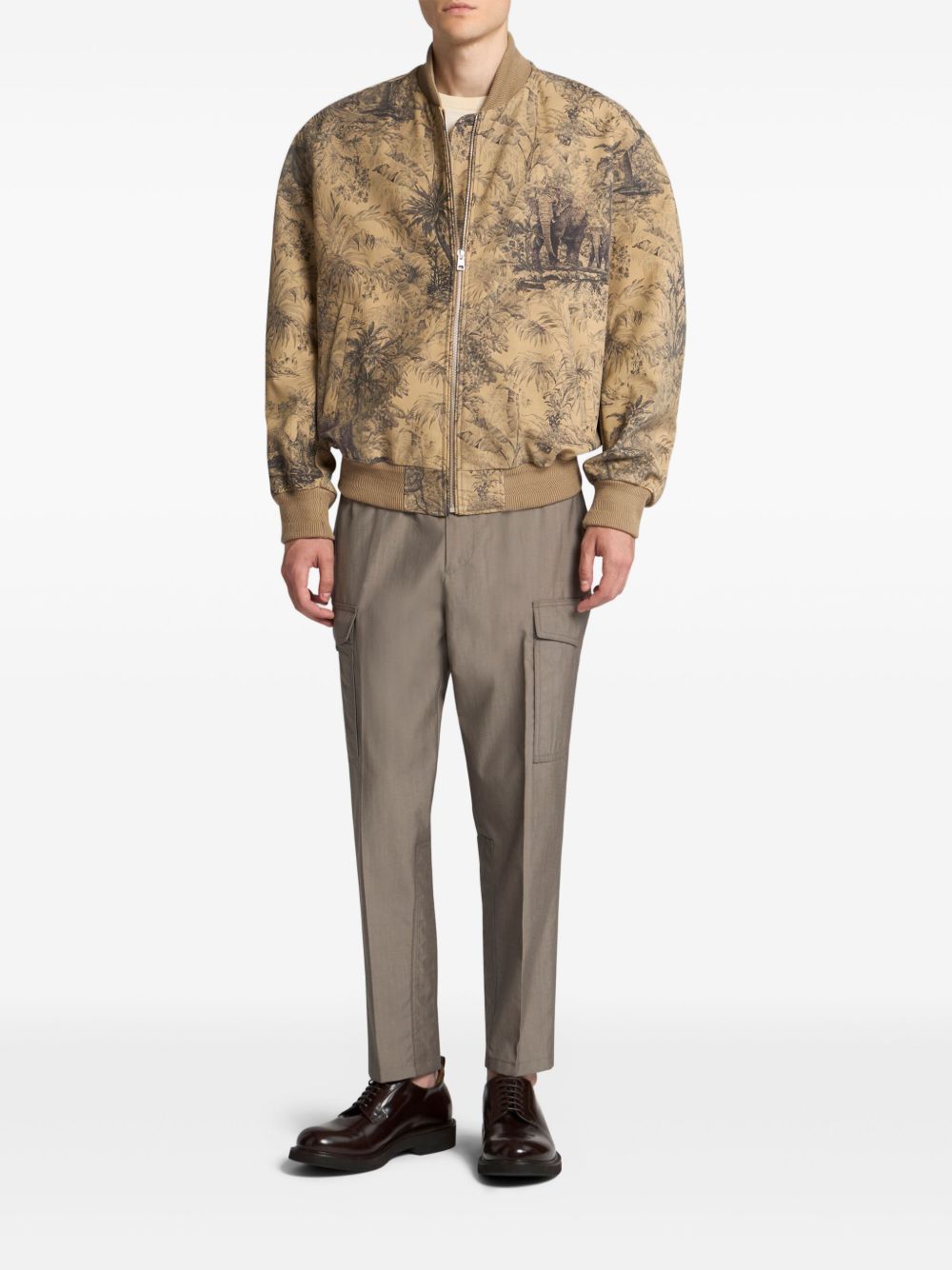 ETRO abstract print bomber jacket - Neutrals