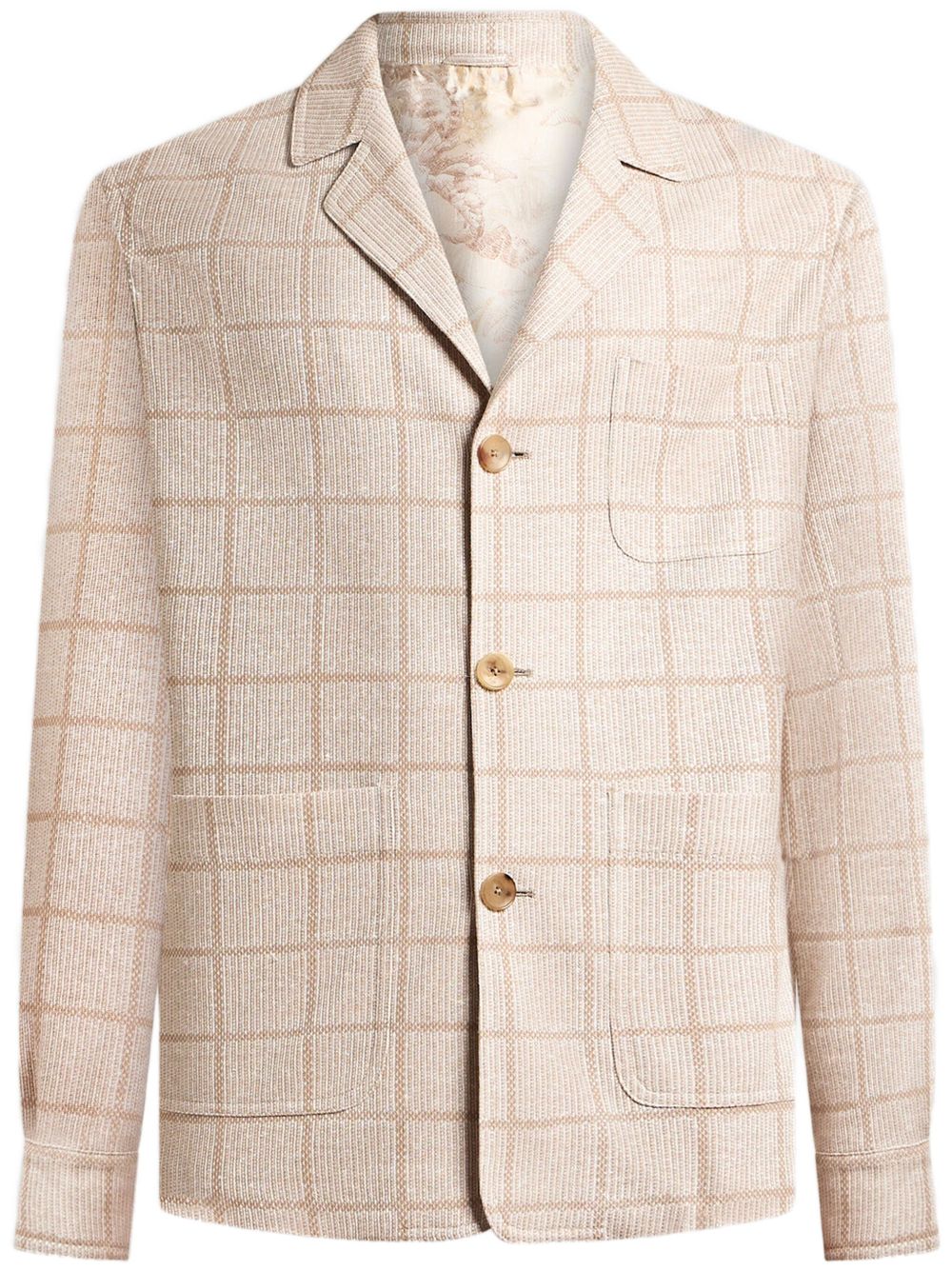 ETRO check pattern shirt jacket - Neutrals