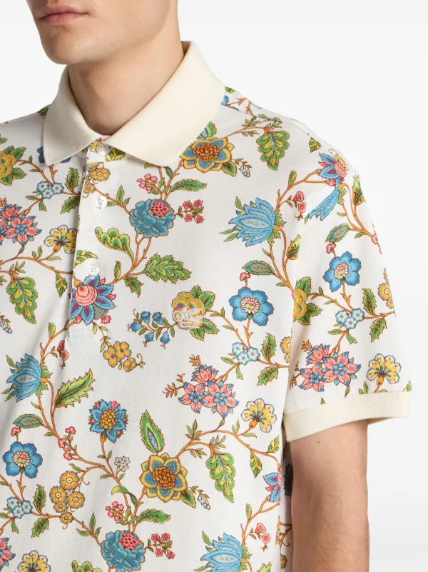 Tシャツ・カットソー Etro Short Sleeve T-Shirt With Floral Etro men's cotton T-shirt with floral print mrma0004aj057