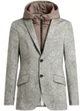 ETRO floral print with vest insert blazer - Grey
