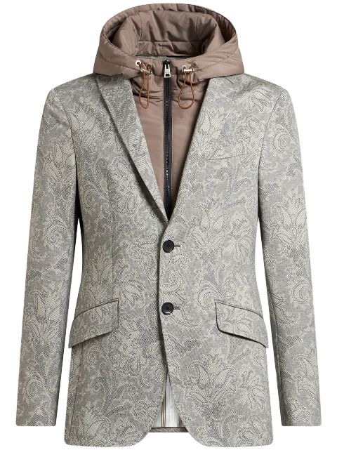 ETRO floral print with vest insert blazer  