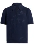 ETRO textured knit polo shirt - Blue
