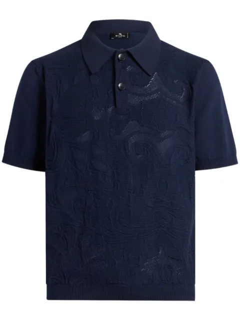 ETRO playera tipo polo texturizada