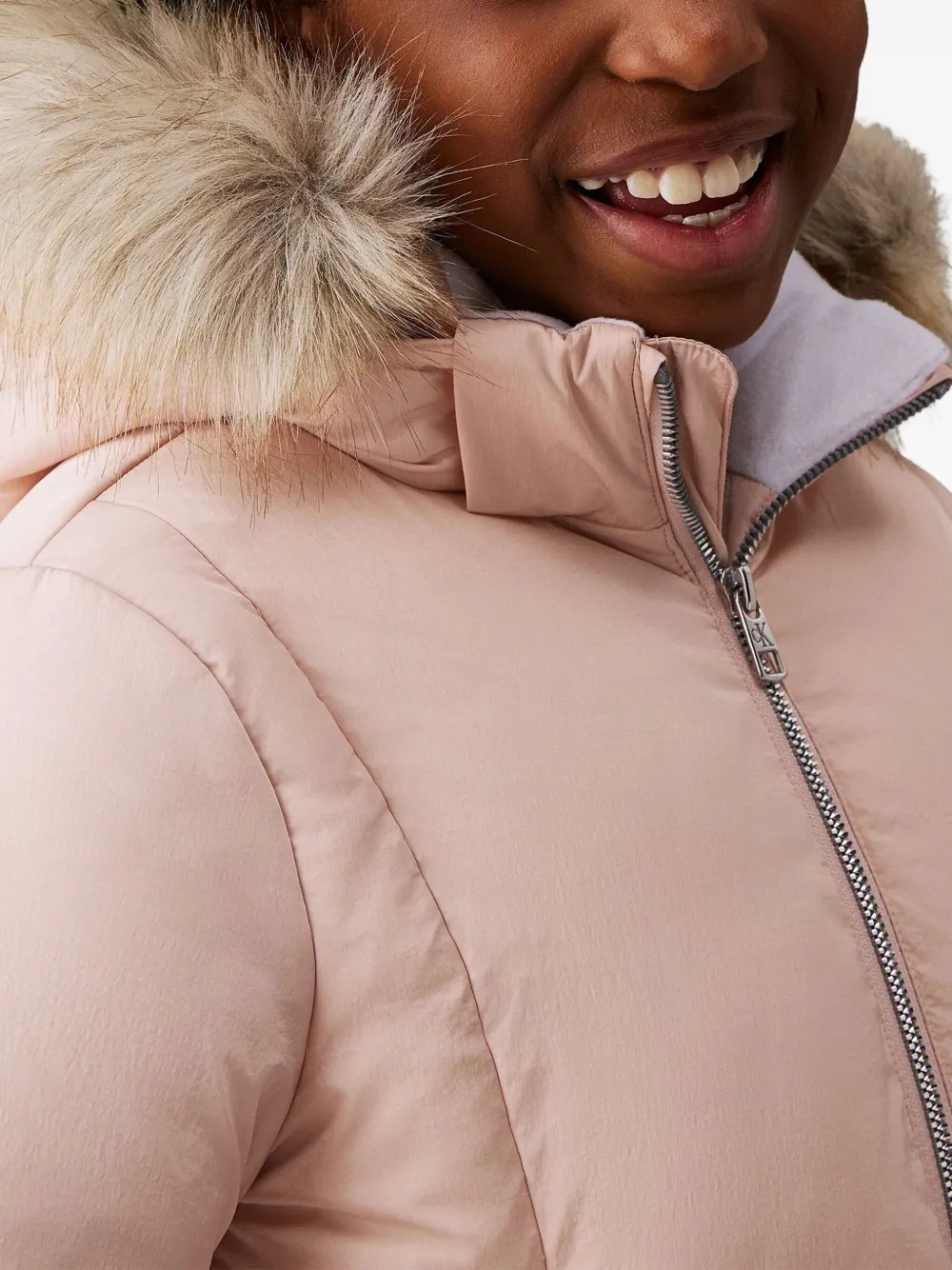 Calvin Klein Kids Donsjack met ceintuur Roze