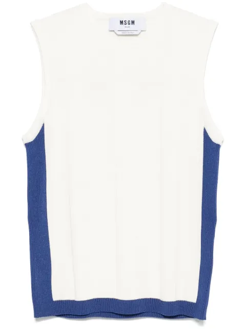 MSGM ribbed-knit tank top