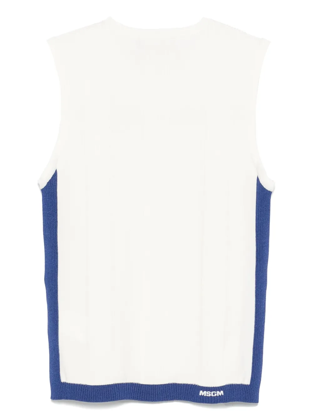 MSGM Ribgebreide tanktop - Beige