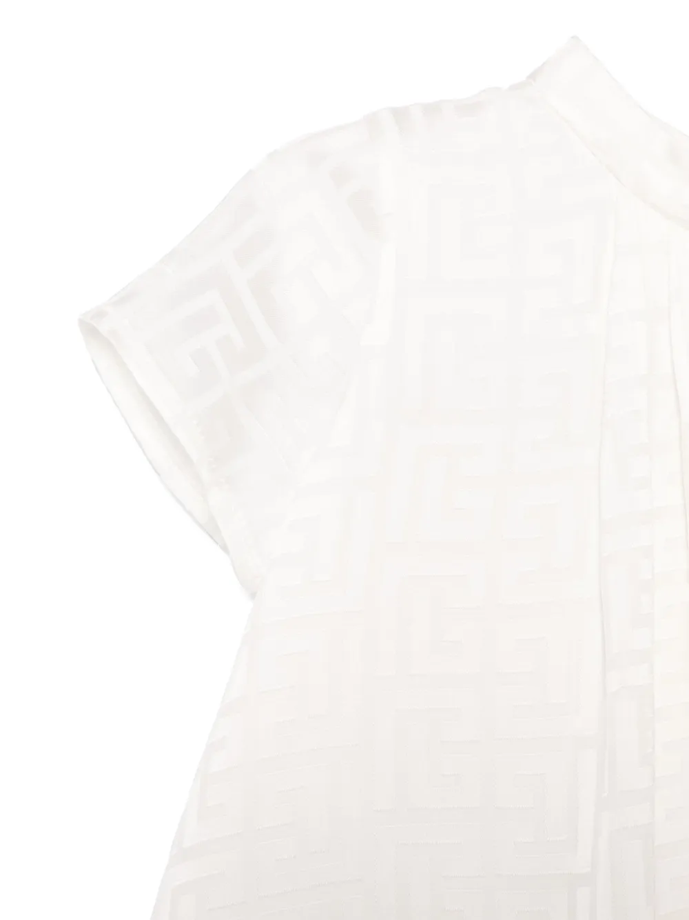 Balmain Kids Jurk met monogram-print Wit