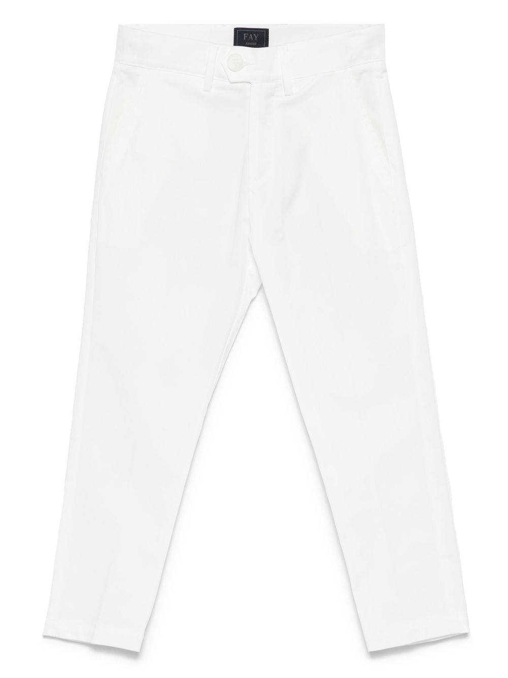 Fay Kids gabardine-weave chinos - White