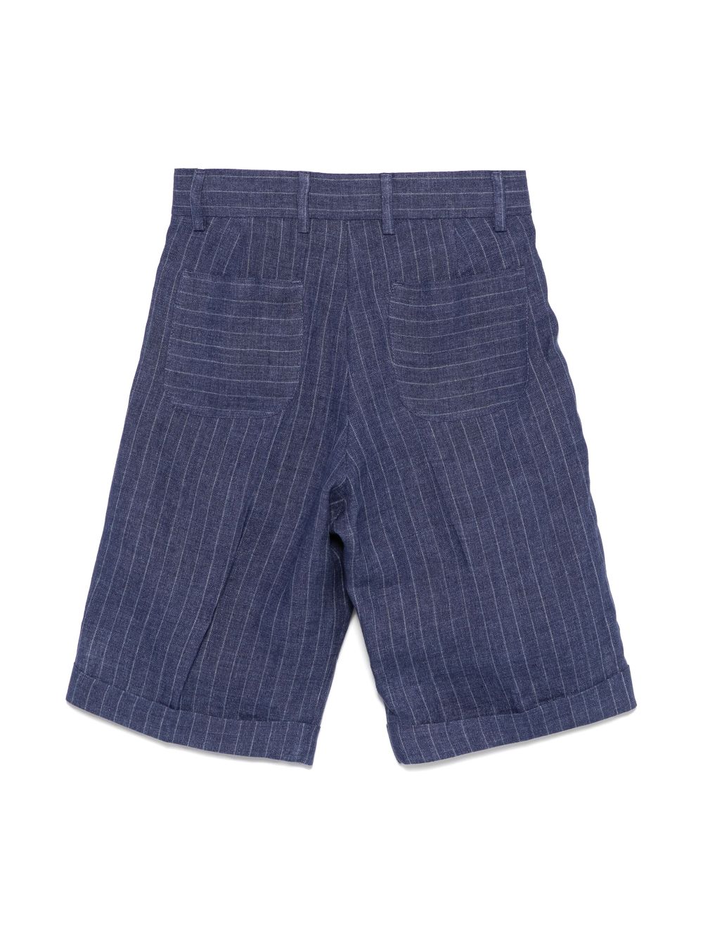 Fay Kids Shorts met krijtstreep - Blauw