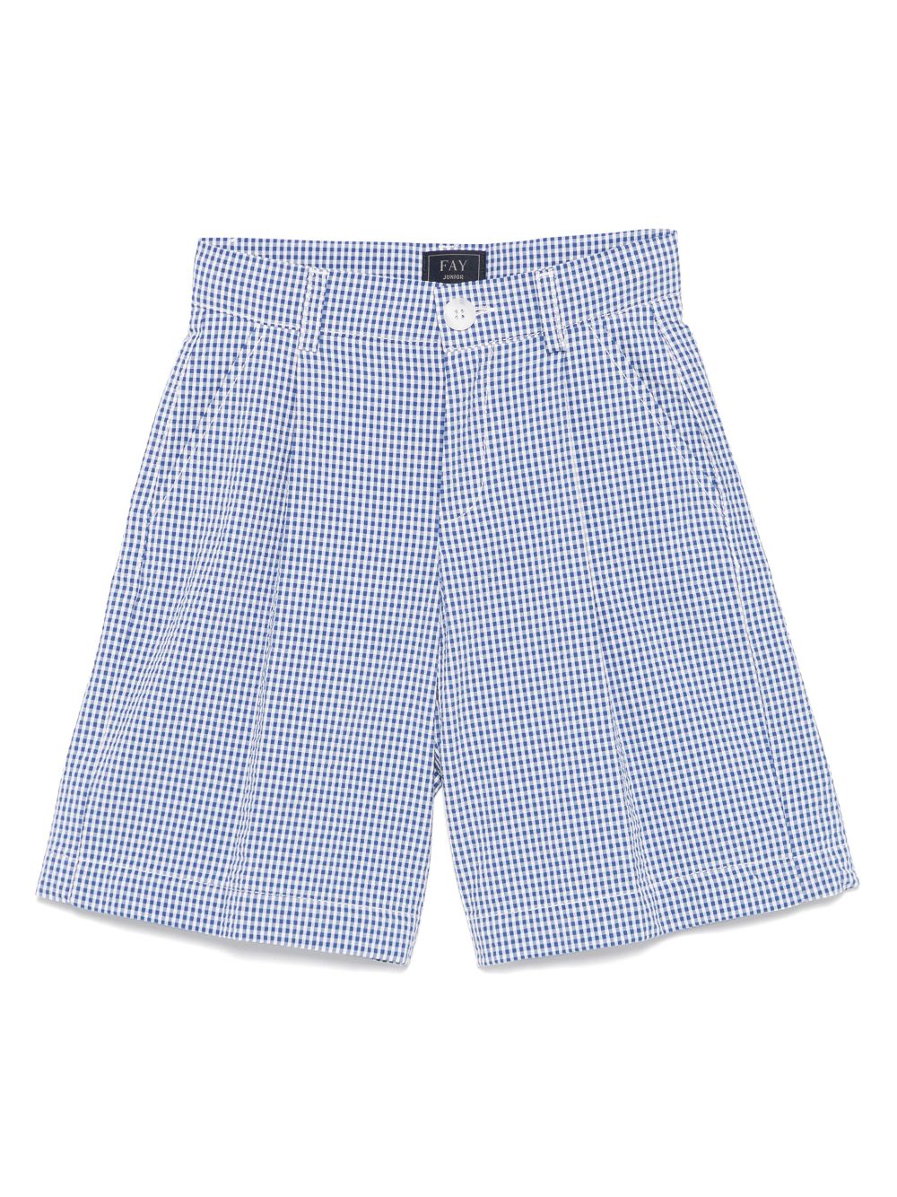 Fay Kids checked shorts - Blue