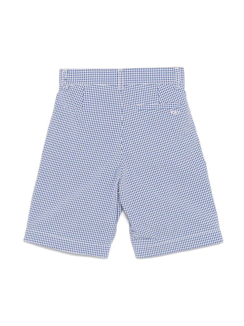 Fay Kids Geruite shorts - Blauw