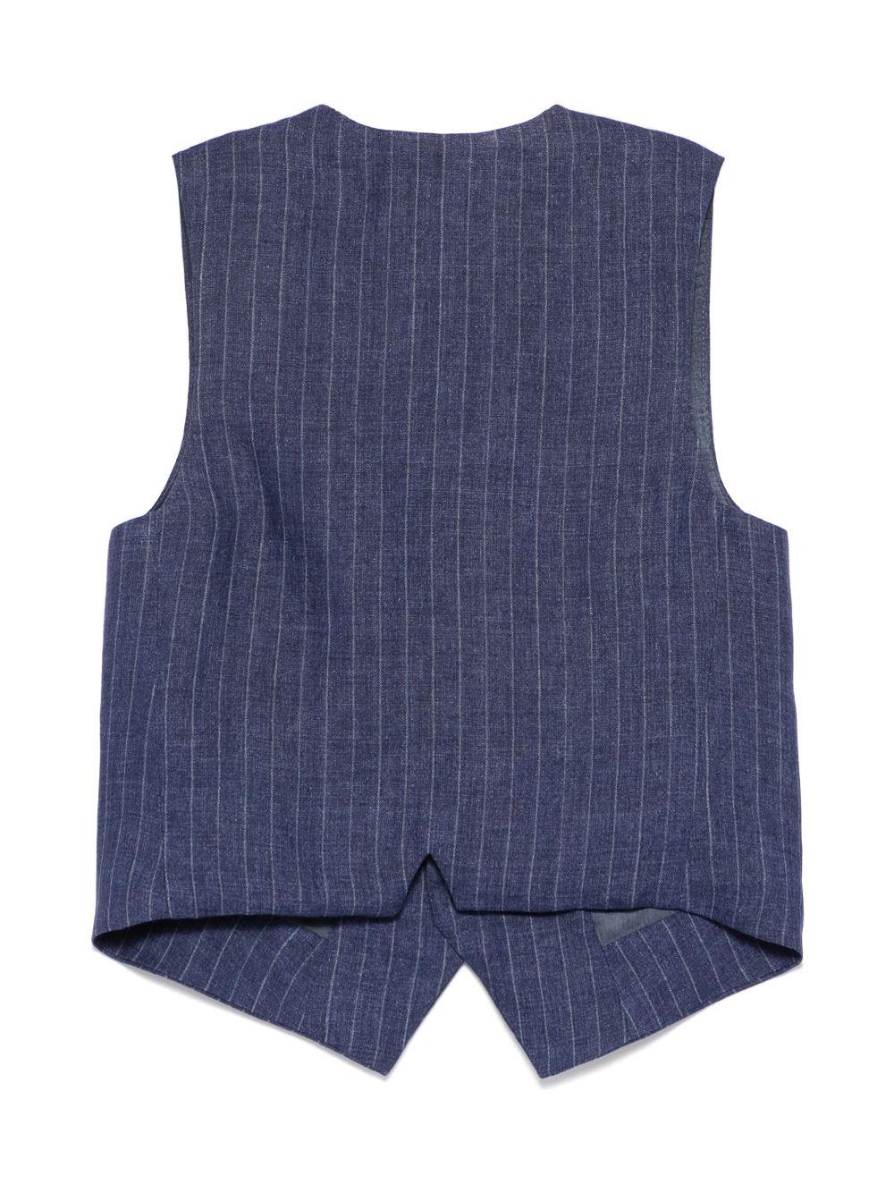 Fay Kids Gilet met krijtstreep - Blauw