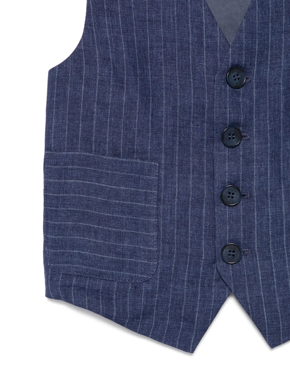 Fay Kids Gilet met krijtstreep Blauw