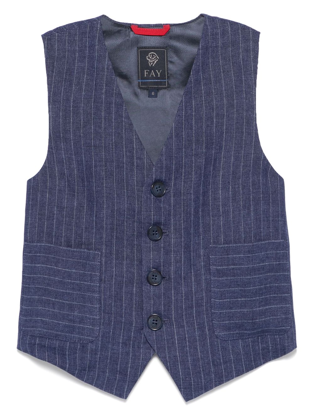 Fay Kids pinstripe waistcoat - Blue