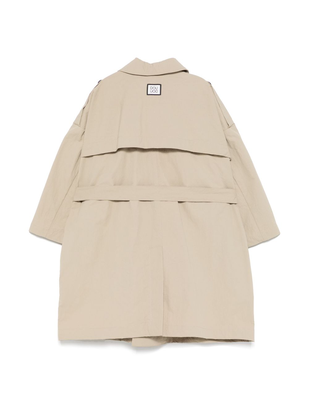 Douuod Kids Seersucker trenchcoat - Beige