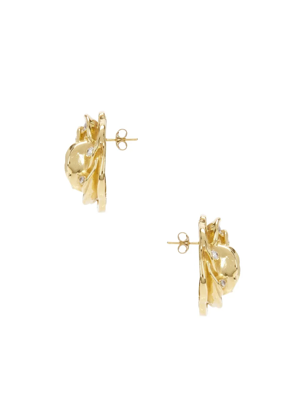 Magda Butrym rose diamond earrings - Goud