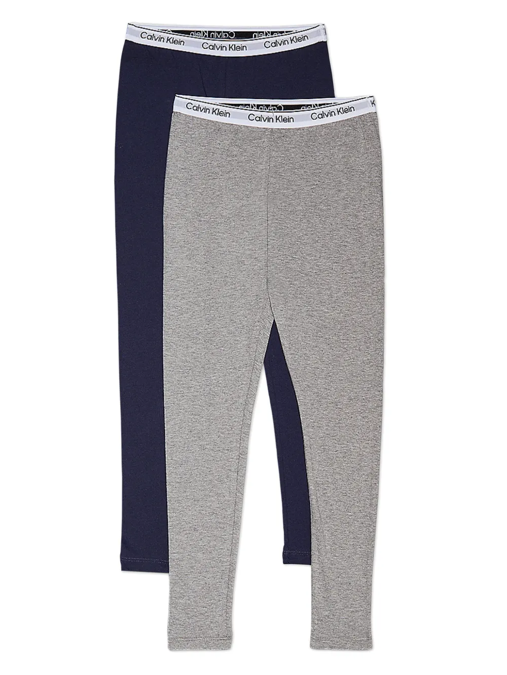 Calvin Klein Kids Twee legging met logoband Grijs
