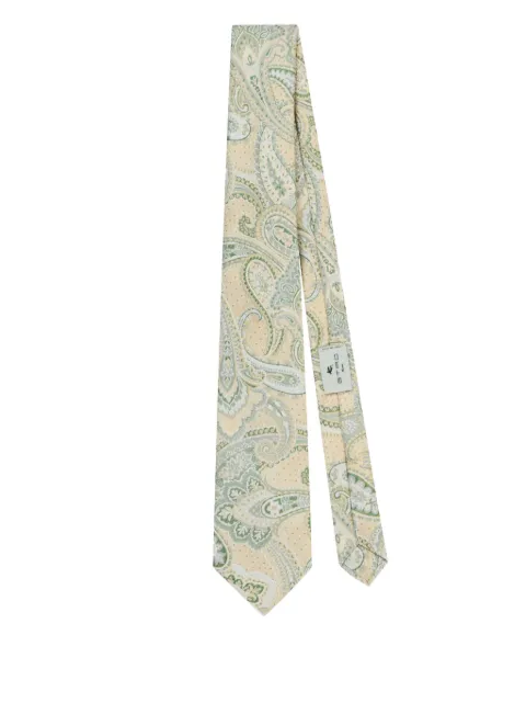 ETRO corbata con motivo de cachemira en jacquard