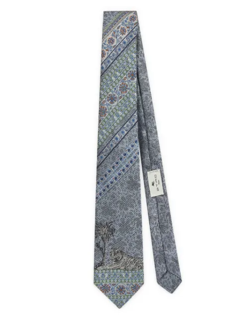 ETRO patterned-jacquard tie