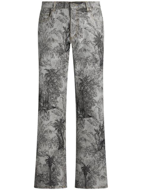 ETRO jacquard wide-leg jeans