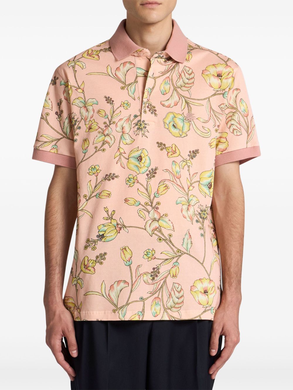 ETRO floral polo shirt - Roze