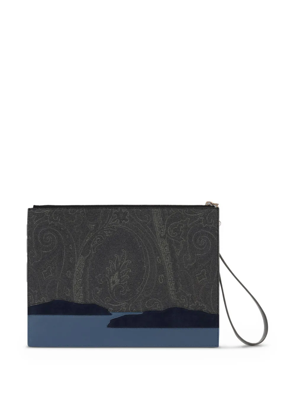 ETRO Clutch met paisley-print Zwart