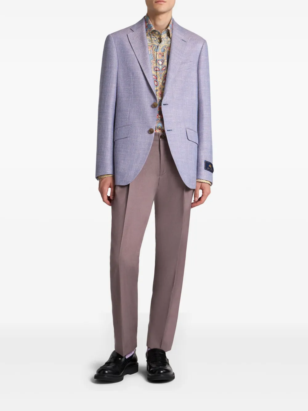 ETRO Blazer met visgraatpatroon - Paars