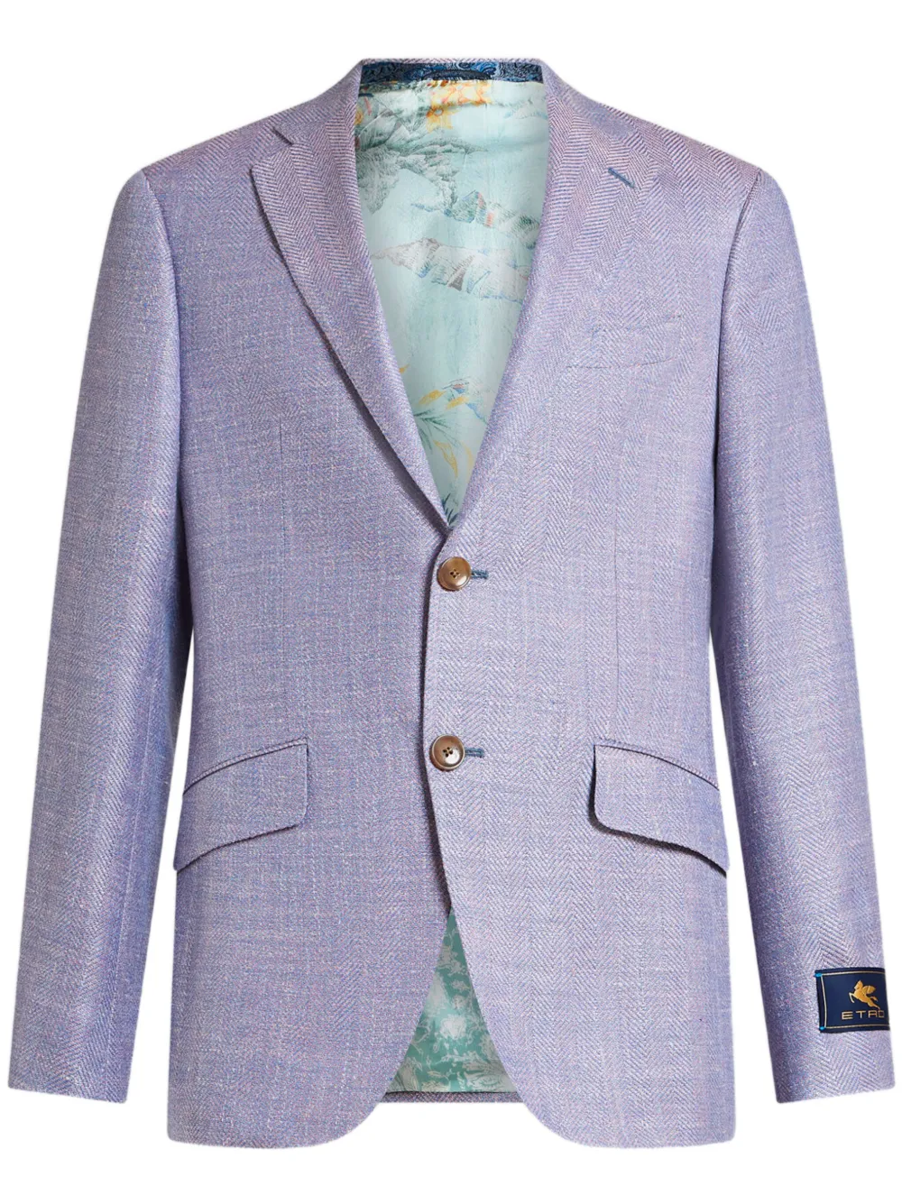 ETRO Blazer met visgraatpatroon Paars