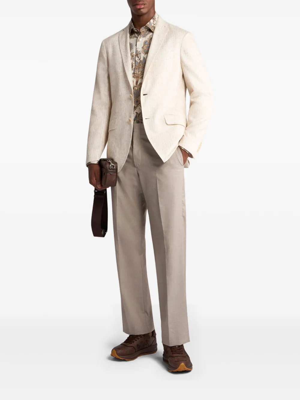 ETRO Blazer met micropatroon - Beige