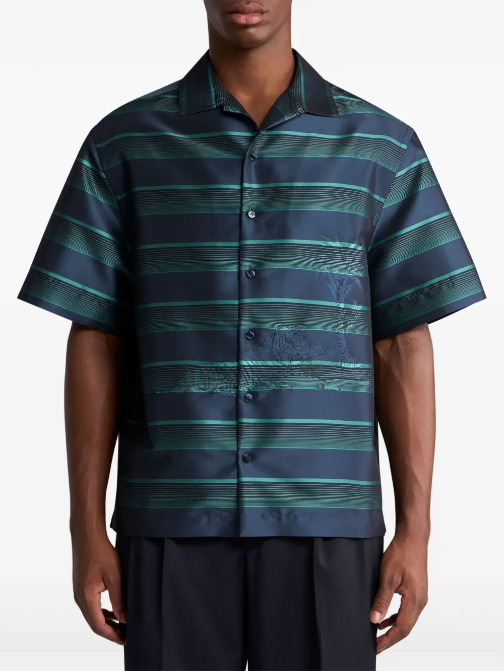 ETRO Gestreept overhemd Blauw