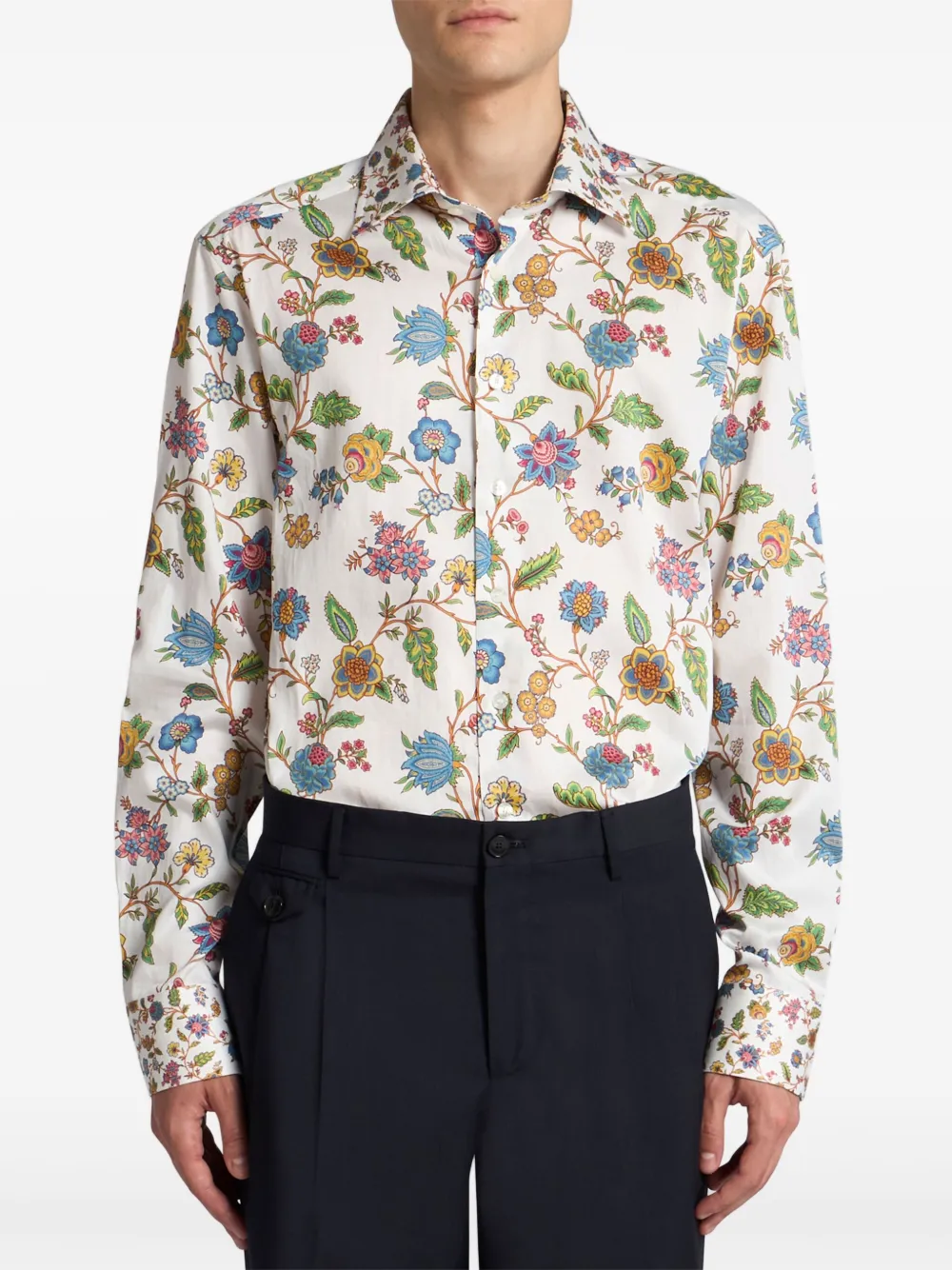 ETRO Overhemd met bloemenprint - Wit