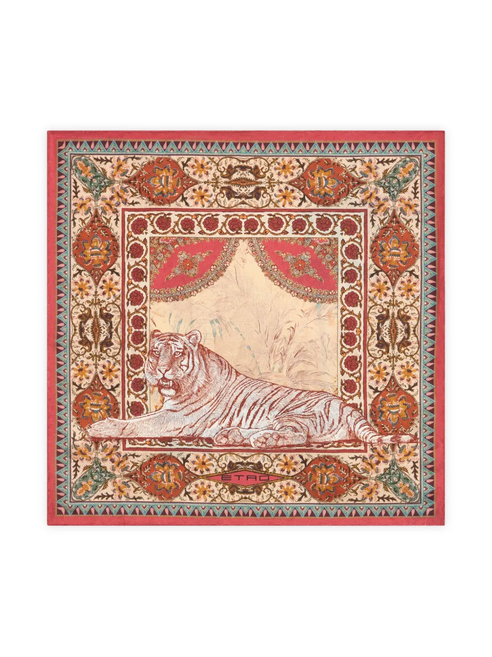 Etro Graphic-print Scarf In Red