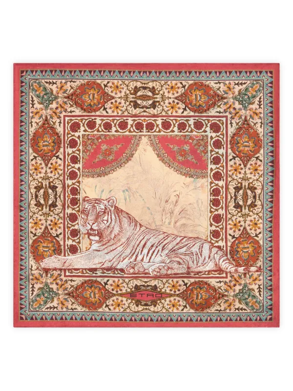 スカーフ ETRO FW23 SCARF WITH PRINT (1D067_91058000) Etro Printed silk scarf Etro