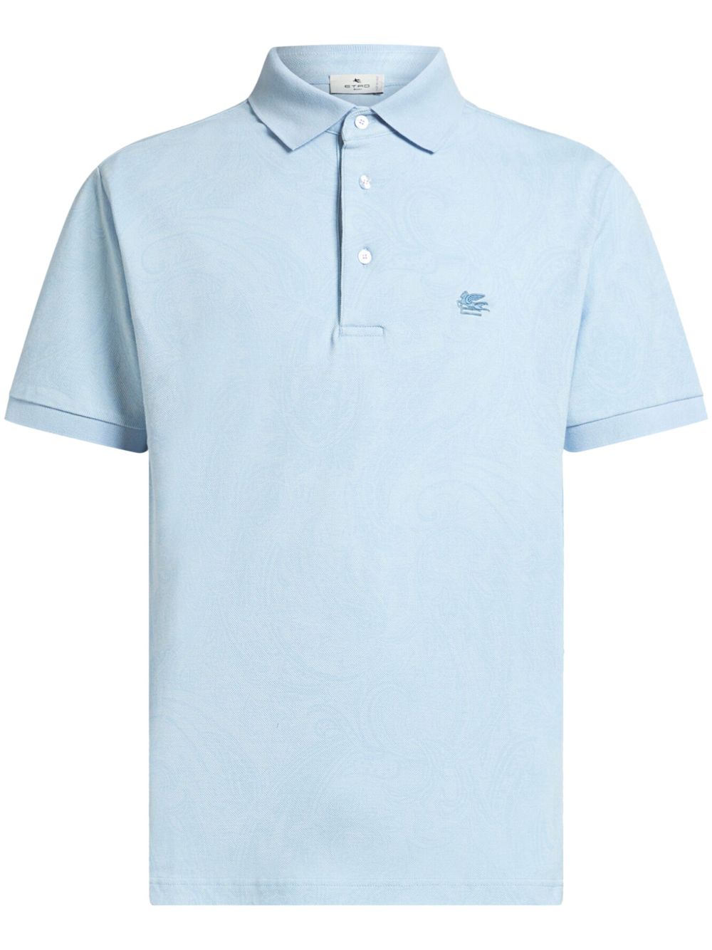 paisley jacquard polo shirt