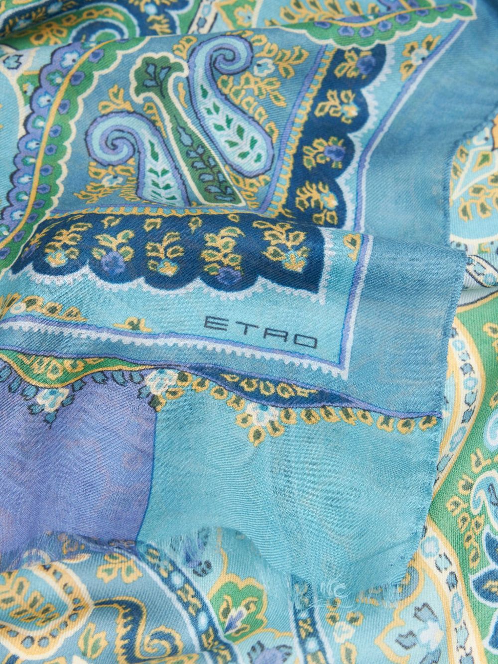 ETRO paisley-print scarf - Blue