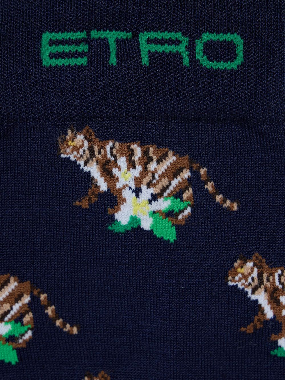 ETRO Tiger-jacquard socks - Blue