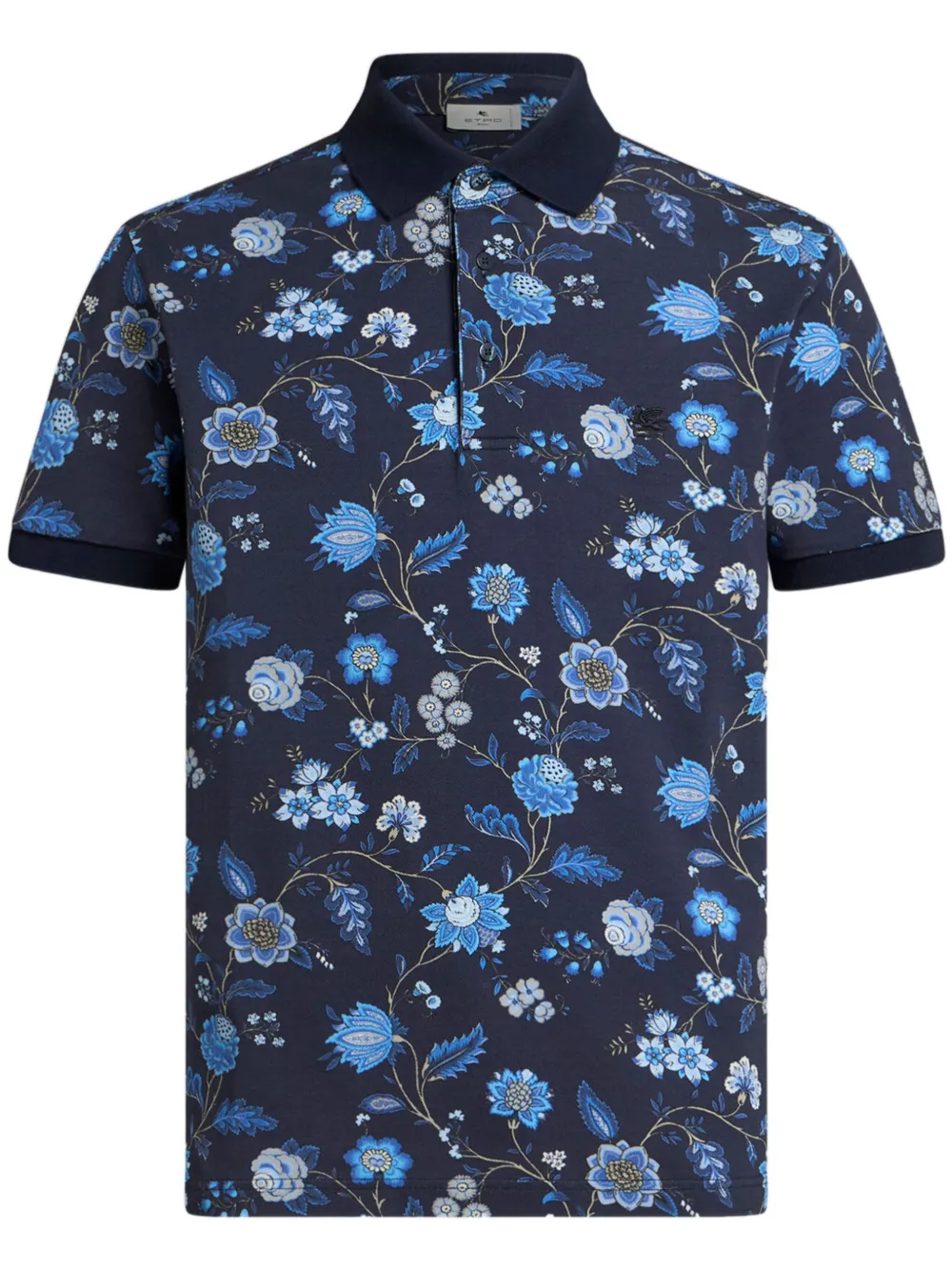 floral-print polo shirt