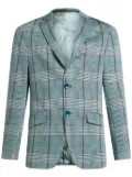 ETRO Glen plaid jersey blazer - Blue