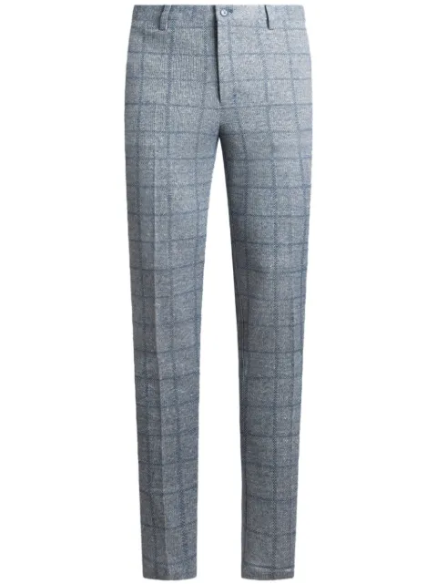 ETRO pantalones con cuadros estampados