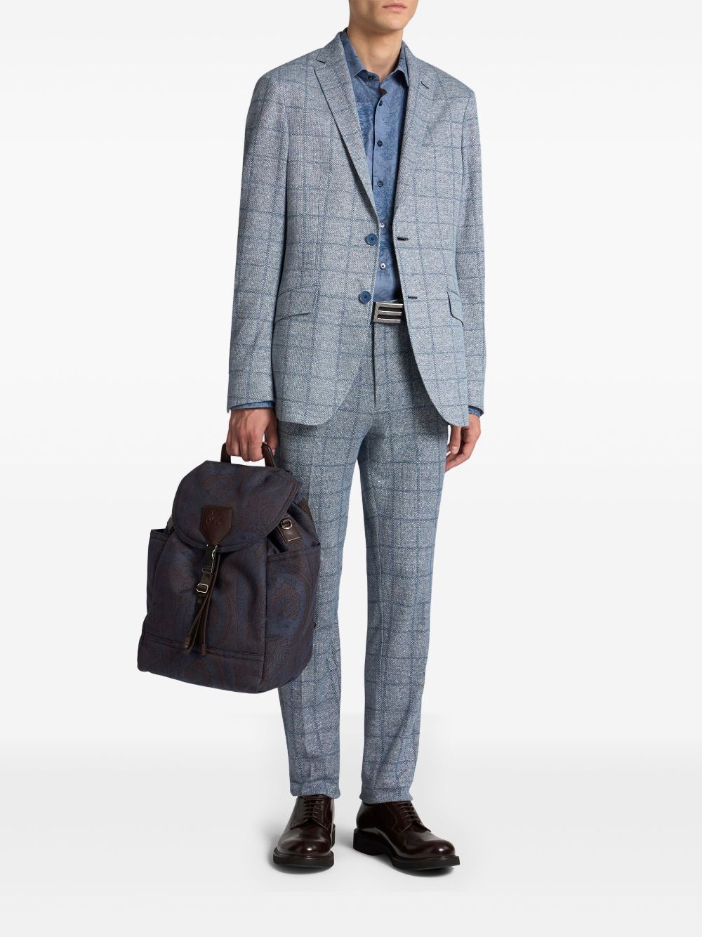 ETRO check-pattern trousers - Grijs