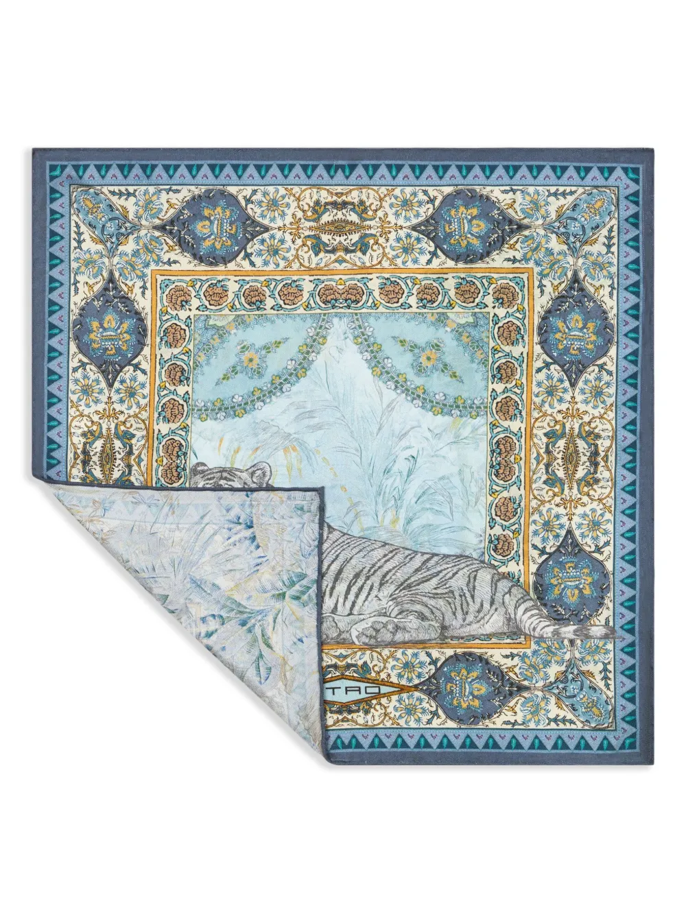 ETRO Sjaal met paisley-print Blauw