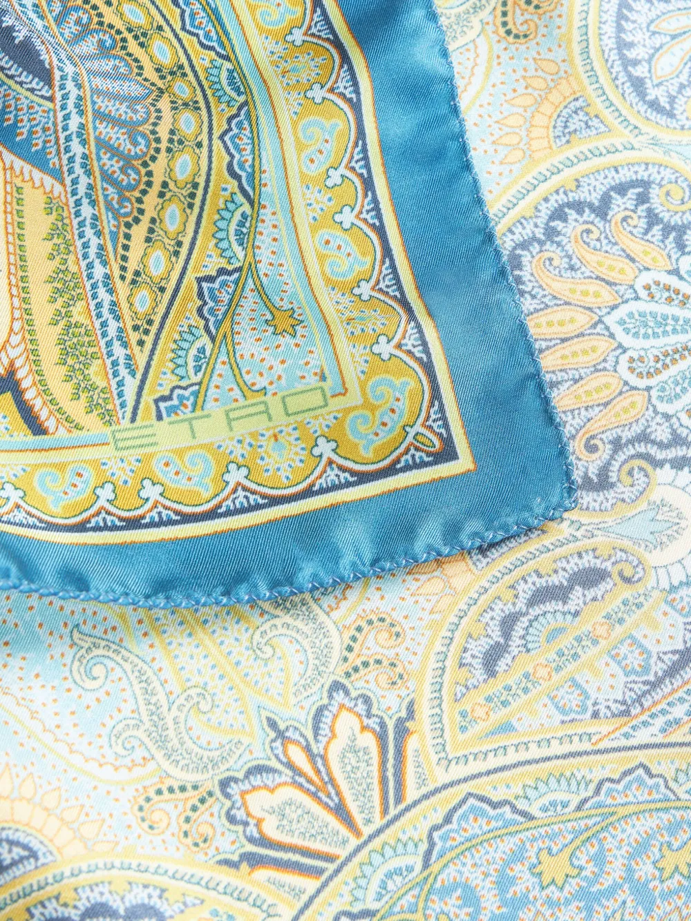 ETRO Zijden pochet met paisley-print - Blauw