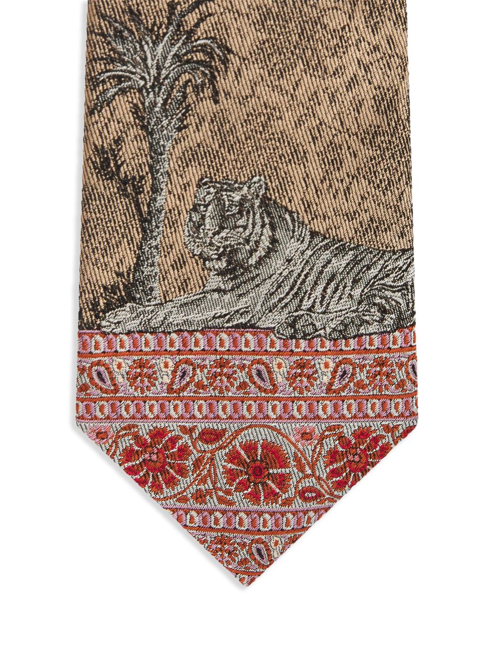 ETRO paisley-jacquard tie - Rood