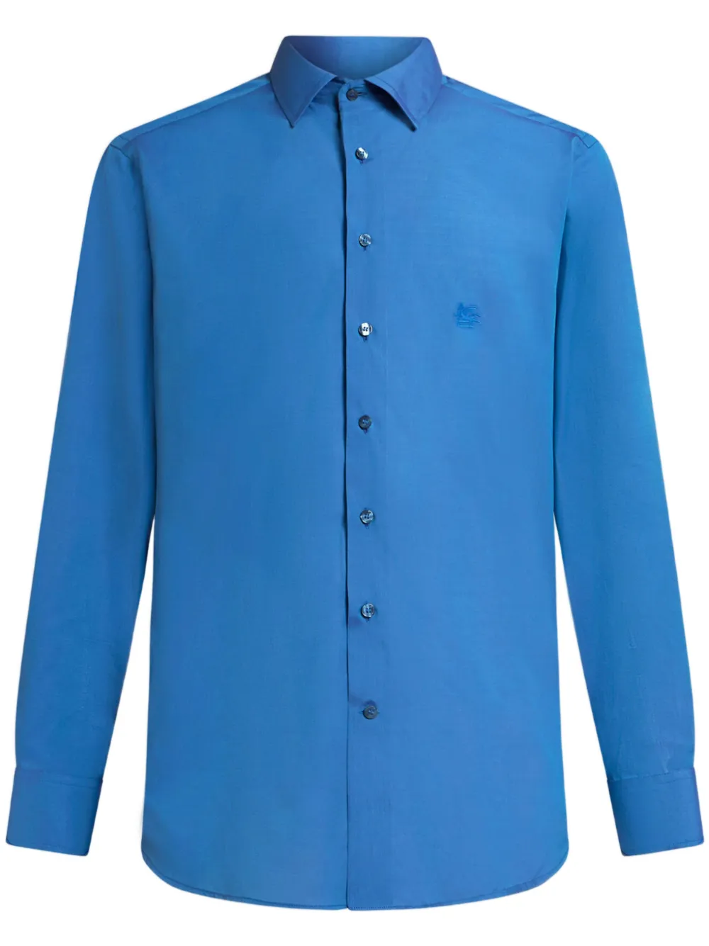 ETRO Overhemd met geborduurd logo Blauw