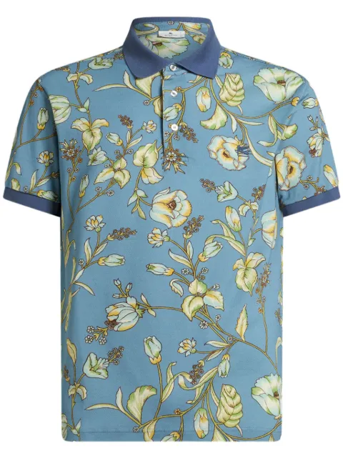 ETRO floral polo shirt