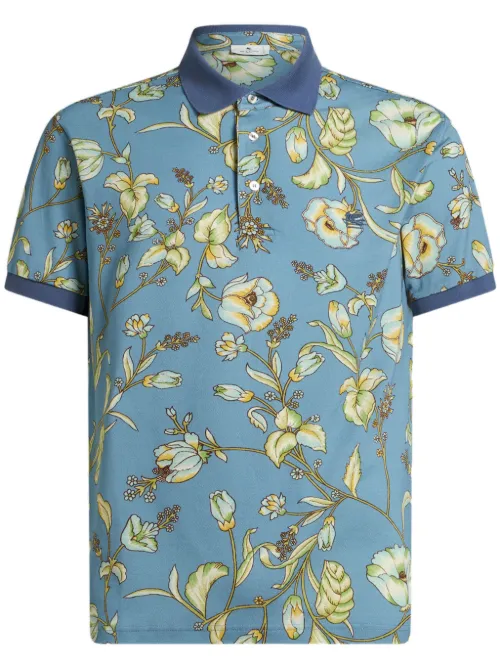 ETRO polo à fleurs - Bleu - ETRO - Modalova